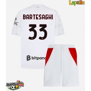 AC Milan Davide Bartesaghi #33 Vieraspaita Lapsille 2026-27 Lyhythihainen (+ shortsit)